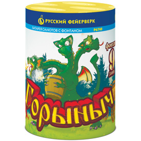 Р6740 Фонтан+салют "Горыныч" (фонтан+0,8"х9) 1/24/1