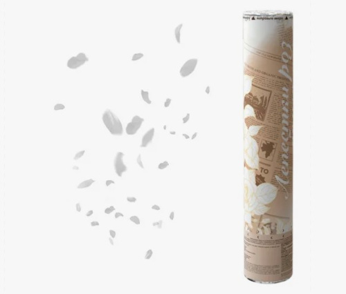 8230LR-W Пневмохлопушка Лепестки роз белые 30 см